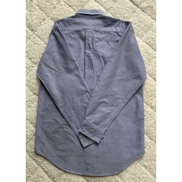 Ralph Lauren Polo boys size 14 button down long sleeve blue Oxford cotton shirt - Picture 5 of 10